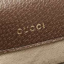 Gucci Brown/Beige Jumbo GG Canvas and Leather Horsebit 1955 Crossbody Bag