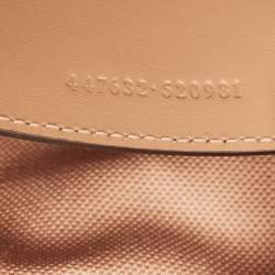 مملوكة مسبقًا Gucci Beige Matelassé Leather Small GG Marmont Shoulder Bag