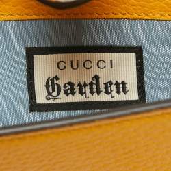Gucci Mustard Leather Garden Bat Dionysus Wallet On Chain