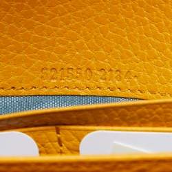 Gucci Mustard Leather Garden Bat Dionysus Wallet On Chain