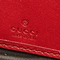 Gucci Tricolor Web Leather Queen Margaret Bee Continental Wallet