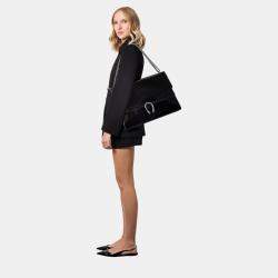 Gucci Black Patent Leather Dionysus Shoulder Bag