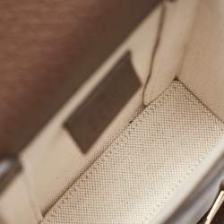 Pre Owned Gucci Beige/Ebony Jumbo GG Canvas Mini Horsebit 1955 Crossbody Bag