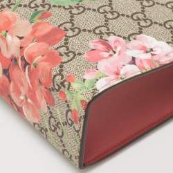 Pre Owned Gucci Multicolor GG Supreme Blooms Printed Canvas and Leather Pouch