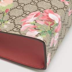 Pre Owned Gucci Multicolor GG Supreme Blooms Printed Canvas and Leather Pouch