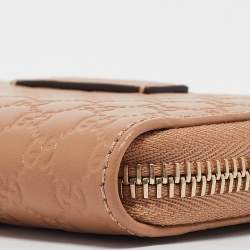 Gucci Beige Microguccissima Leather Coin Purse