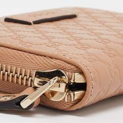 Gucci Beige Microguccissima Leather Coin Purse