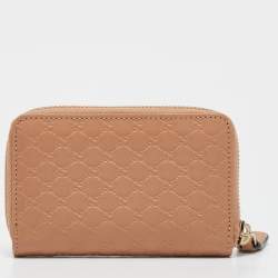 Gucci Beige Microguccissima Leather Coin Purse