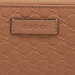 Gucci Beige Microguccissima Leather Coin Purse