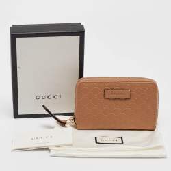 Gucci Beige Microguccissima Leather Coin Purse