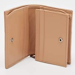 Gucci Beige Matelassé Leather GG Marmont Card Case