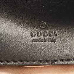 Gucci Black Matelassé Leather Mini GG Marmont Crossbody Bag