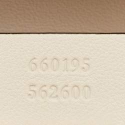 Pre Owned Gucci Off White Leather Small Bamboo Diana Tote