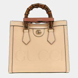 Gucci Pink Leather Diana Small Shopping Bag