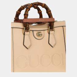 Gucci Pink Leather Diana Small Shopping Bag