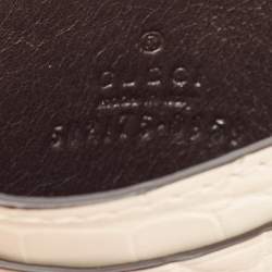 Pre Owned Gucci Cream Alligator GG Marmont Card Holder