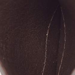 Pre Owned Gucci Cream Alligator GG Marmont Card Holder