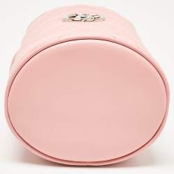 Pre Owned Gucci Pink Matelasse Leather Mini GG Marmont Bucket Bag