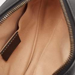 Gucci Black Matelassé Leather Mini GG Marmont Belt Bag