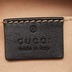 Gucci Black Matelassé Leather Mini GG Marmont Belt Bag