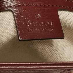 Gucci Burgundy GG Canvas and Leather Small Jackie 1961 Hobo