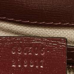 Gucci Burgundy GG Canvas and Leather Small Jackie 1961 Hobo