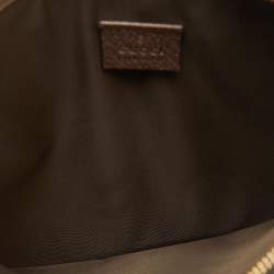 Gucci Beige GG Supreme Coated Canvas and Leather Bengal Tiger Zip Pouch