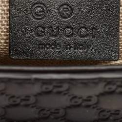 Pre Owned Gucci Black Microguccissima Leather Medium Emily Chain Shoulder Bag