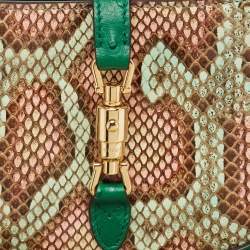Gucci Green/Multicolor Ostrich and Python Mini Jackie 1961 Hobo