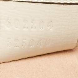 Pre Owned Gucci Beige/Off White GG Supreme Canvas and Leather Small Horsebit 1955 Shoulder Bag