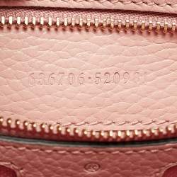 Pre Owned Gucci Blue/Pink GG Denim and Leather Jackie 1961 Bag