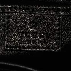 Gucci Black Leather Medium Bamboo 1947 Top Handle Bag