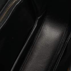 Gucci Black Leather Medium Bamboo 1947 Top Handle Bag