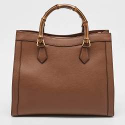 Gucci Brown Leather Medium Diana Tote