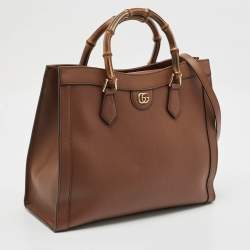 Gucci Brown Leather Medium Diana Tote