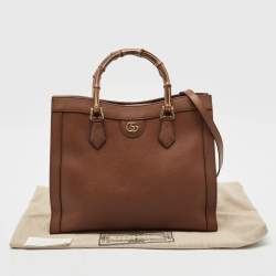 Gucci Brown Leather Medium Diana Tote