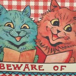 Pre Owned Gucci Multicolor Coated Canvas Kids Cat Print Tote