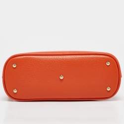 Gucci Orange Leather Mini Bamboo Diana Dome Satchel