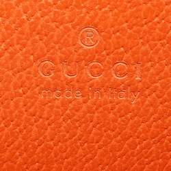 Gucci Orange Leather Mini Bamboo Diana Dome Satchel