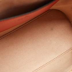 Gucci Orange Leather Mini Bamboo Diana Dome Satchel