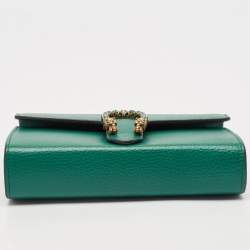 Gucci Green Leather Dionysus Wallet On Chain