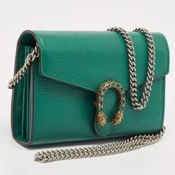 Gucci Green Leather Dionysus Wallet On Chain