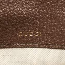 Pre Owned Gucci Brown/Beige Jumbo GG Canvas Mini Horsebit 1955 Shoulder Bag