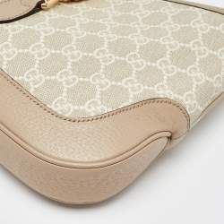 Pre Owned Gucci Beige GG Supreme Canvas Small Jackie 1961 Shoulder Bag