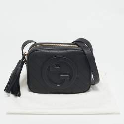 Gucci Black Leather Mini Blondie Shoulder Bag