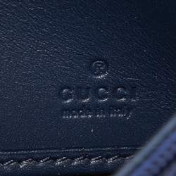 Gucci Blue Leather Sylvie Continental Wallet