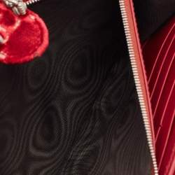 Pre Owned Gucci Red GG Velvet Mini Dionysus Wallet On Chain