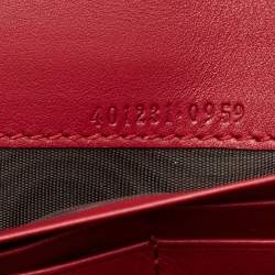 Pre Owned Gucci Red GG Velvet Mini Dionysus Wallet On Chain
