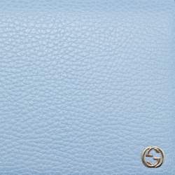 مملوكة مسبقًا Gucci Blue Leather Betty Wallet on Chain