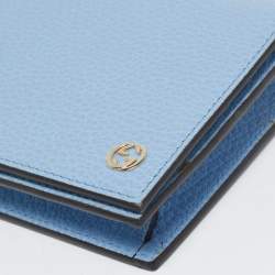 مملوكة مسبقًا Gucci Blue Leather Betty Wallet on Chain